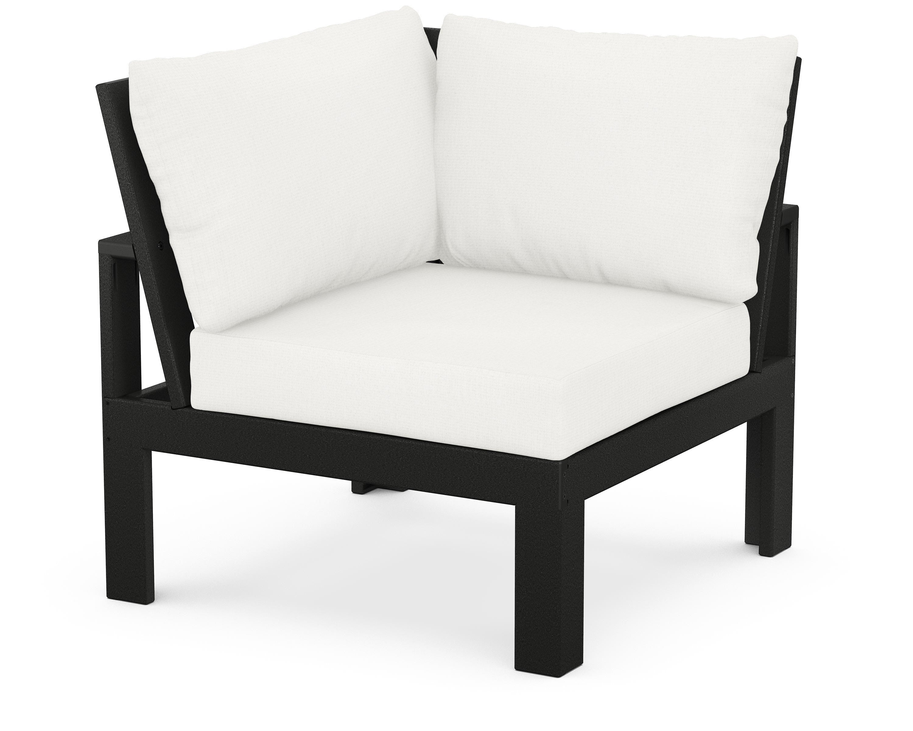 Unbranded Modular Corner Chair in Black / Natural Linen