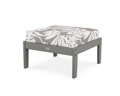 Country Living Cottage Deep Seating Ottoman in Slate Grey / Leaf Grey Mist