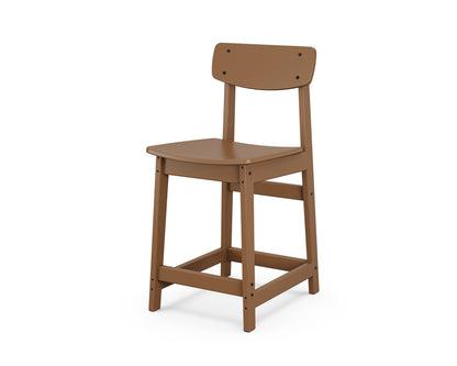 POLYWOOD® Modern Studio Urban Counter Chair in Teak
