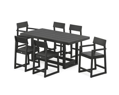 POLYWOOD® EDGE 7-Piece Counter Table Set in Black