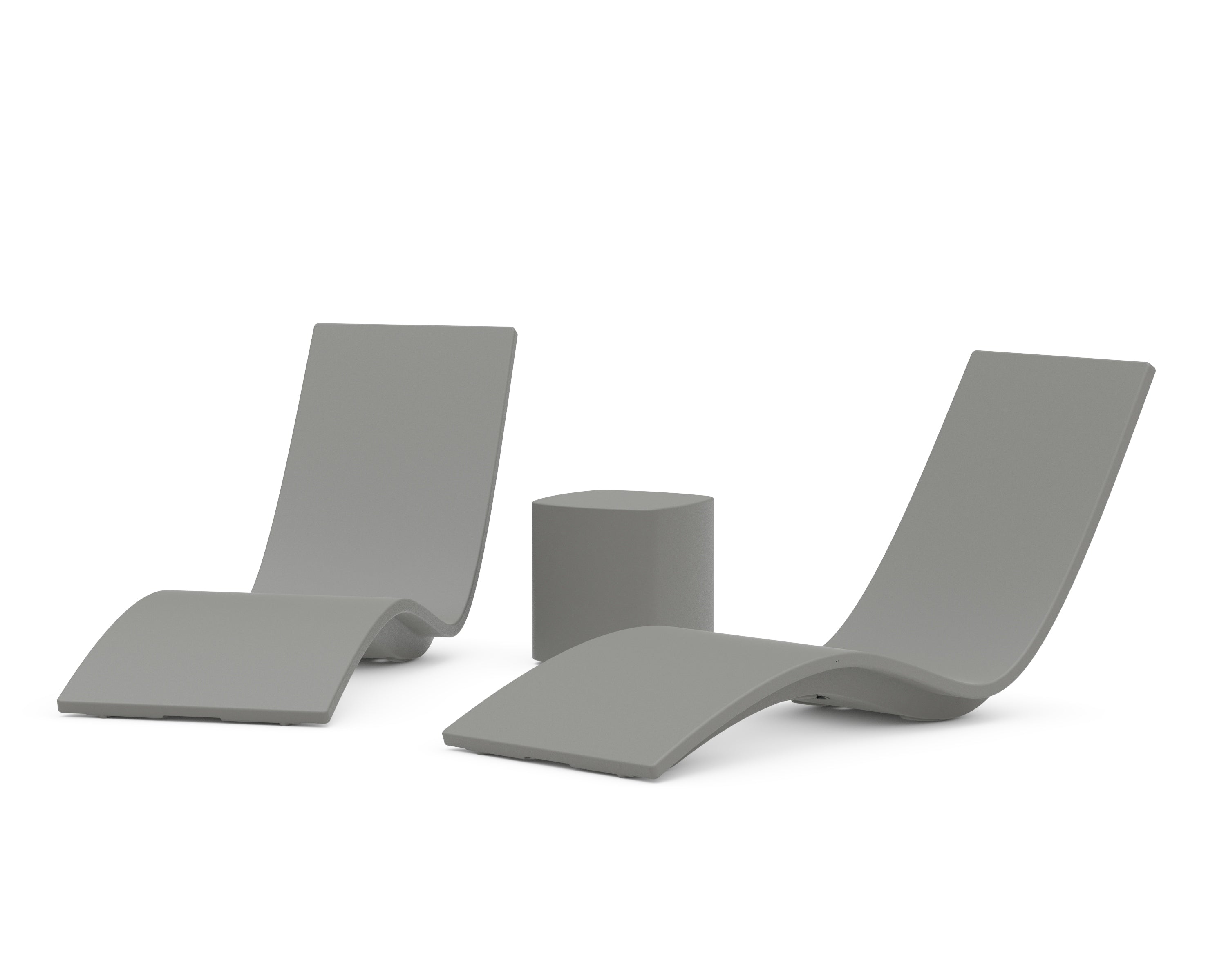 POLYWOOD® Laguna 3-Piece In-Pool Chaise Lounge Set in Slate Grey