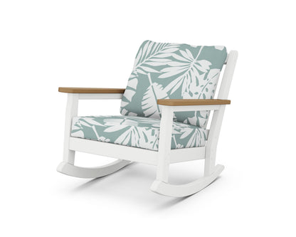 Chippendale Deep Seating Rocking Chair - White