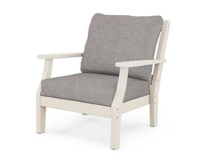 Martha Stewart by POLYWOOD® Chinoiserie Deep Seating Chair in Sand / Grey Mist