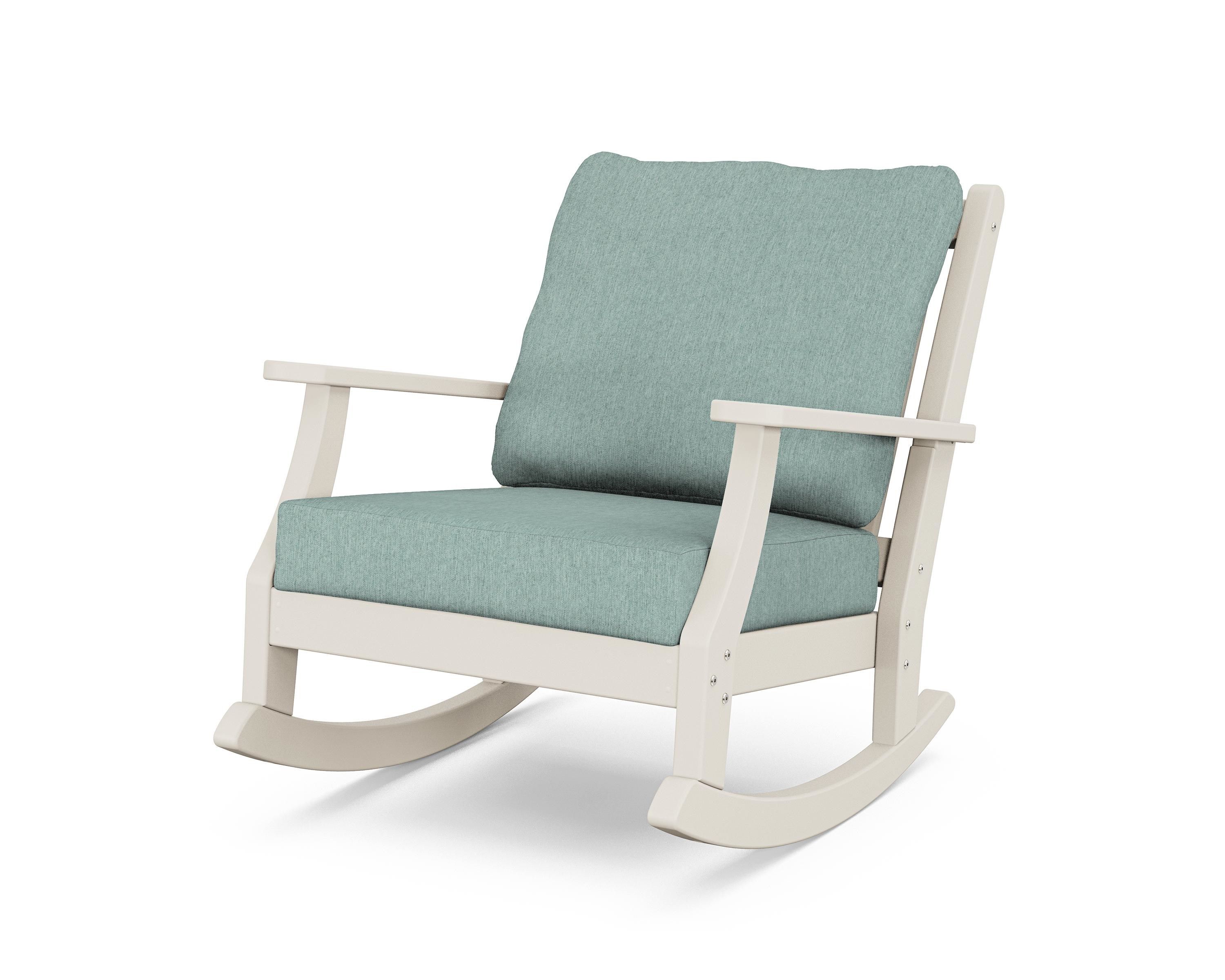 Country Living Wovendale Deep Seating Rocking Chair in Sand / Glacier Spa