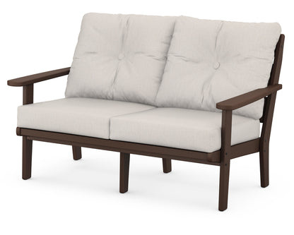 POLYWOOD® Lakeside Deep Seating Loveseat in Mahogany / Cast Ash