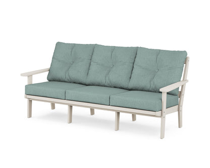 POLYWOOD® Mission Deep Seating Sofa in Sand / Glacier Spa