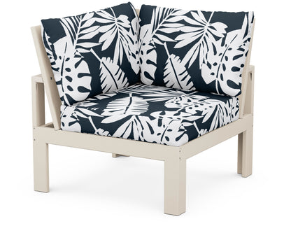 Unbranded Modular Corner Chair in Sand / Leaf Marine Indigo
