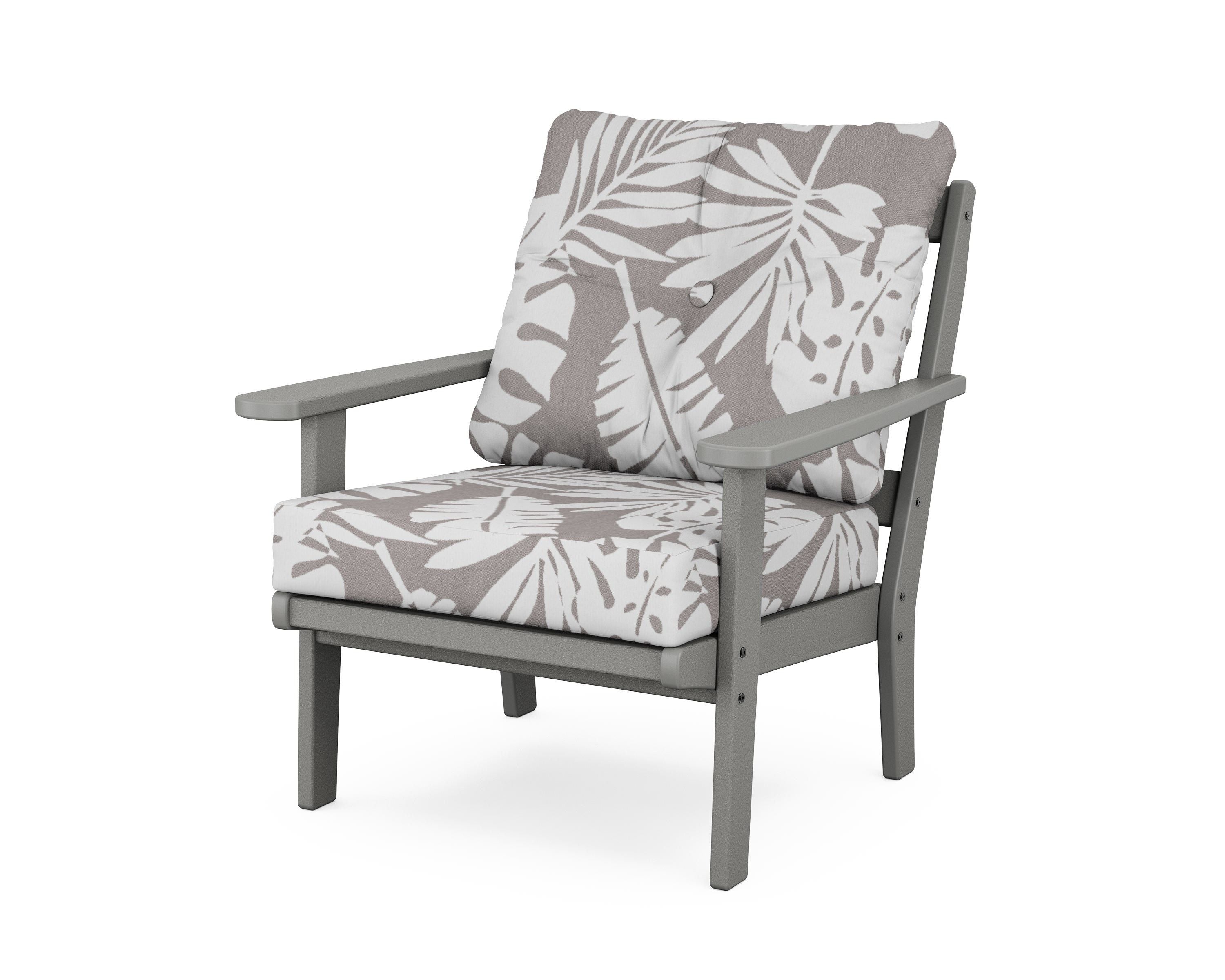 POLYWOOD® Mission Deep Seating Chair in Slate Grey / Leaf Grey Mist