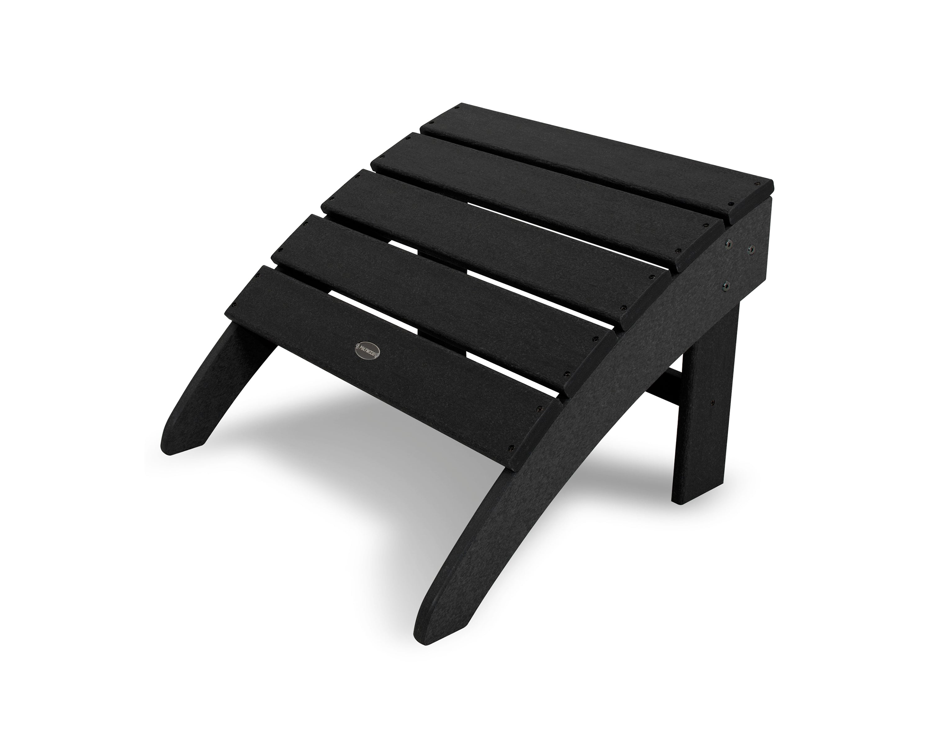 POLYWOOD® South Beach Adirondack Ottoman in Black