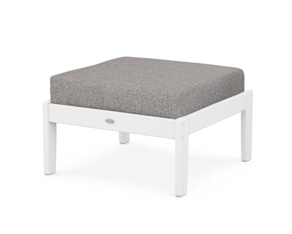 POLYWOOD® Braxton Deep Seating Ottoman in White / Grey Mist