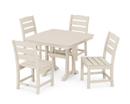 POLYWOOD® Lakeside Side Chair 5-Piece Dining Set with Trestle Legs in Sand
