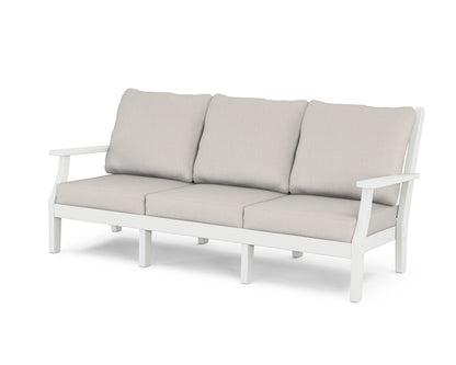 Country Living Wovendale Deep Seating Sofa in White / Cast Ash
