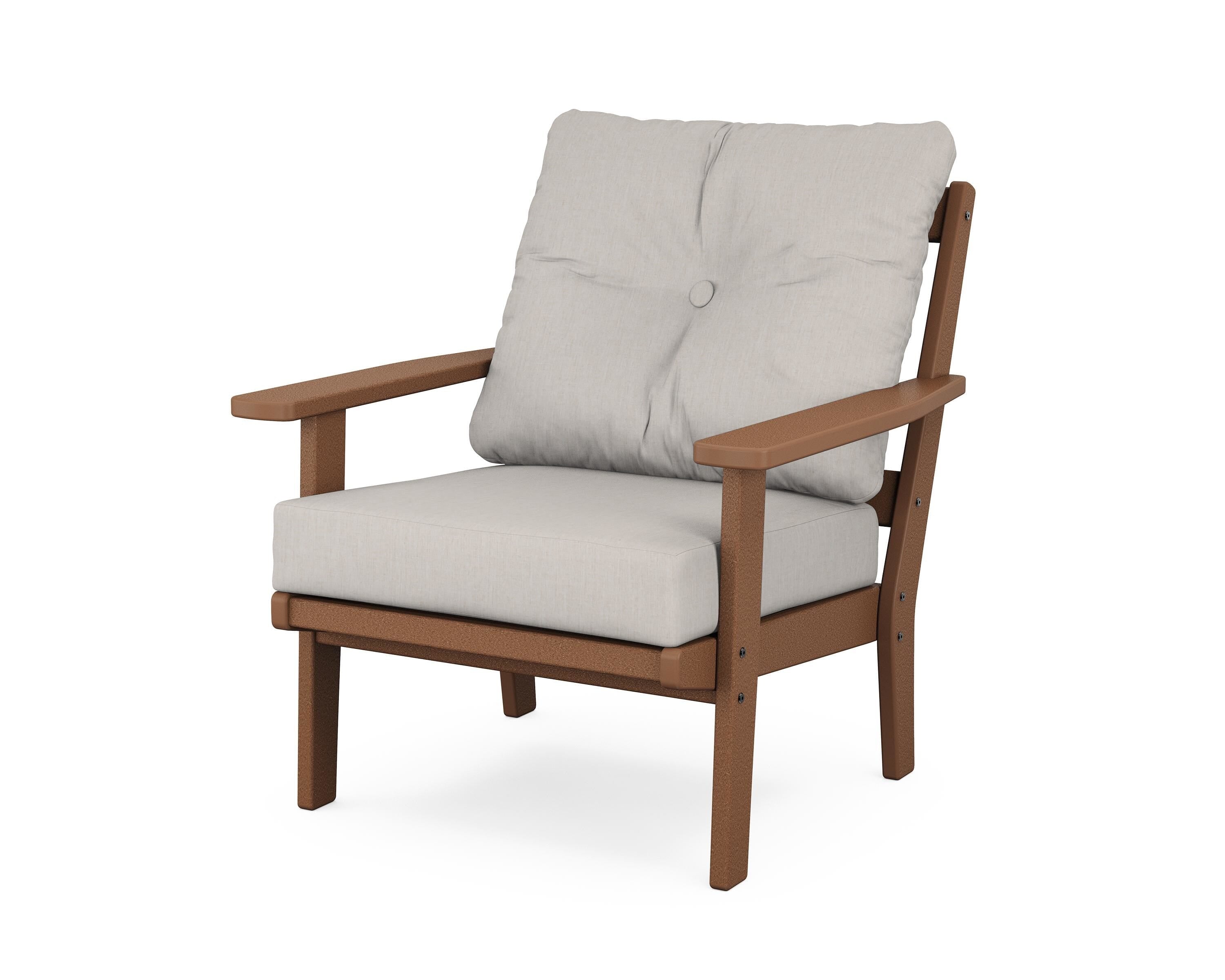 POLYWOOD® Prairie Deep Seating Chair in Teak / Cast Ash