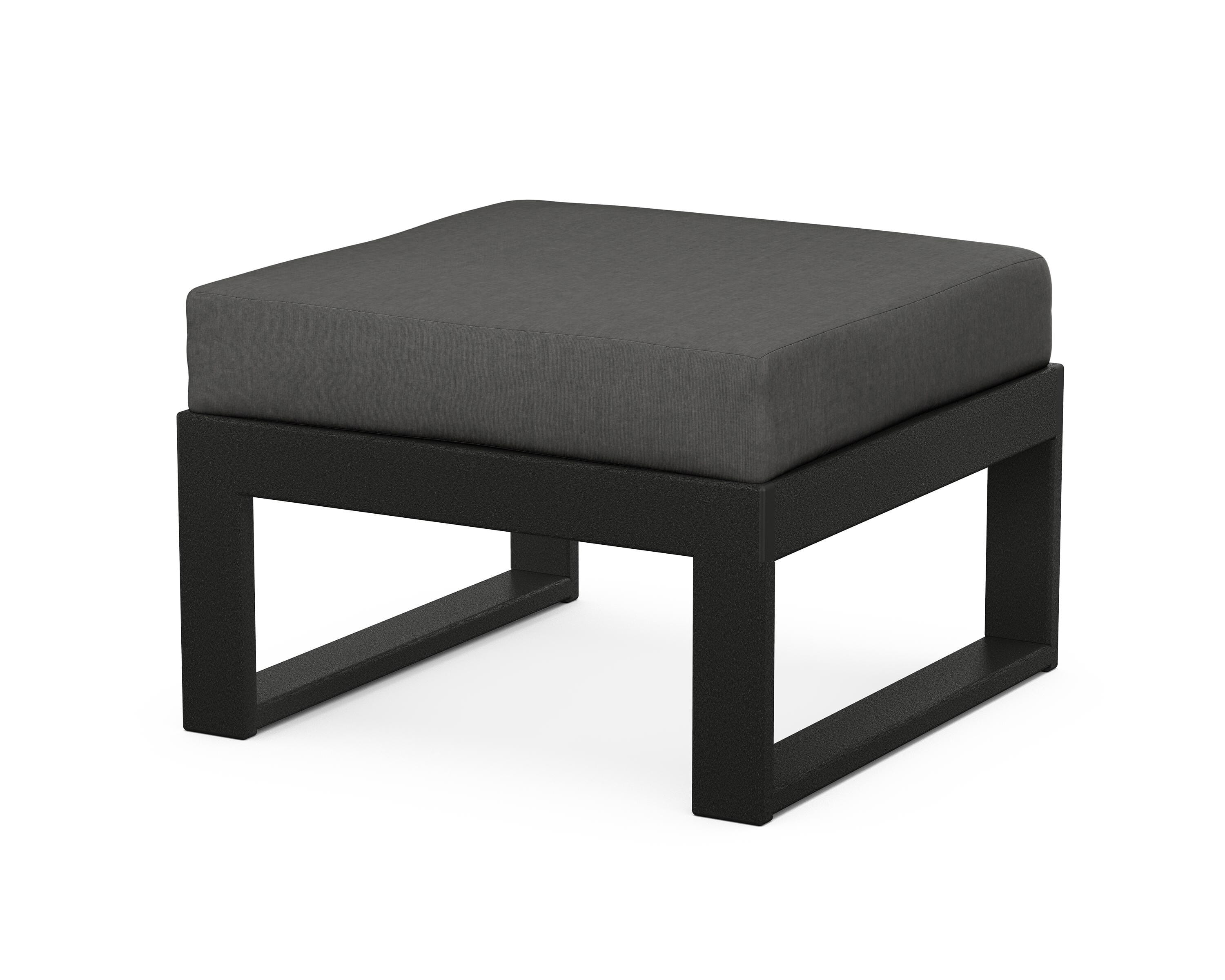 Unbranded Modular Ottoman - Modern in Black / Spectrum Carbon