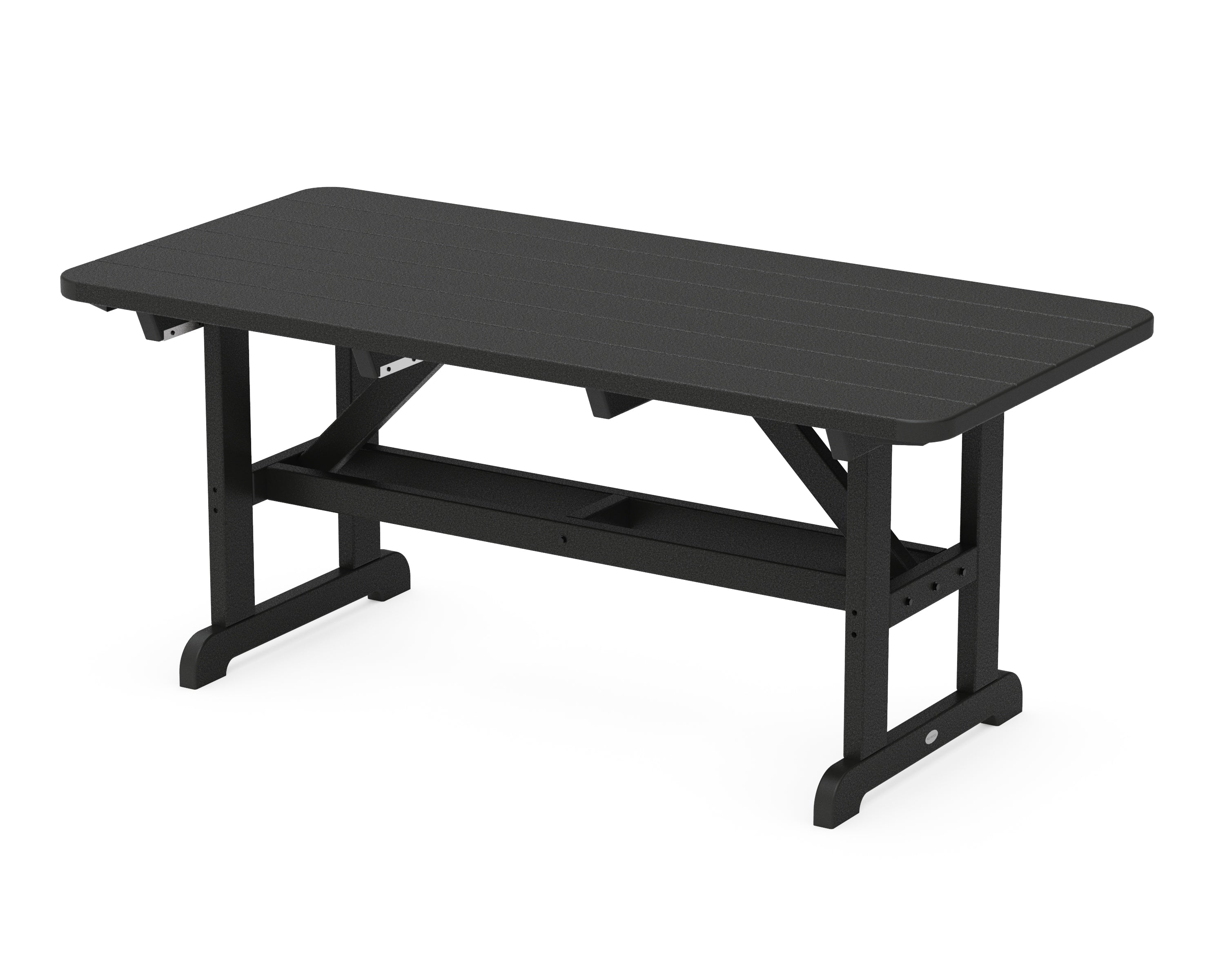 POLYWOOD® Park 33" x 70" Harvester Picnic Table in Black