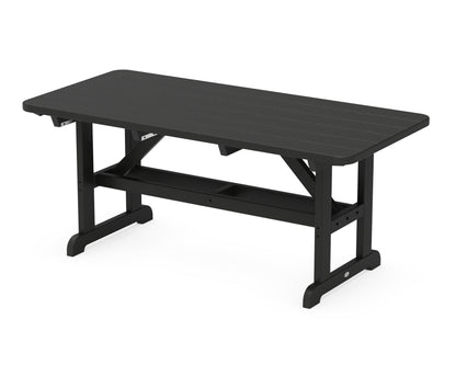 POLYWOOD® Park 33" x 70" Harvester Picnic Table in Black