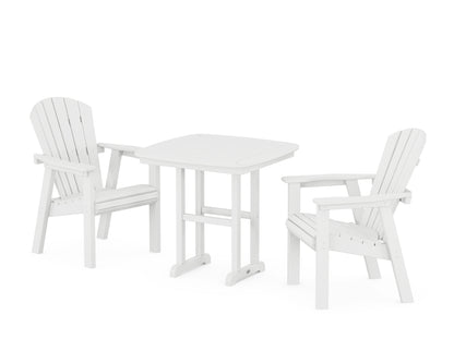 POLYWOOD® Seashell 3-Piece Dining Set in White