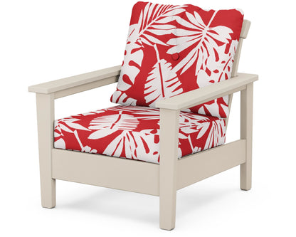 POLYWOOD® Prescott Deep Seating Chair in Sand / Leaf Crimson