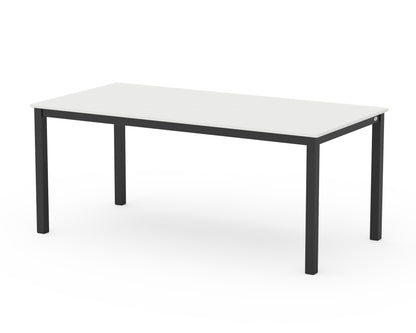 POLYWOOD® Main Street 36" x 72" Dining Table in Black / White