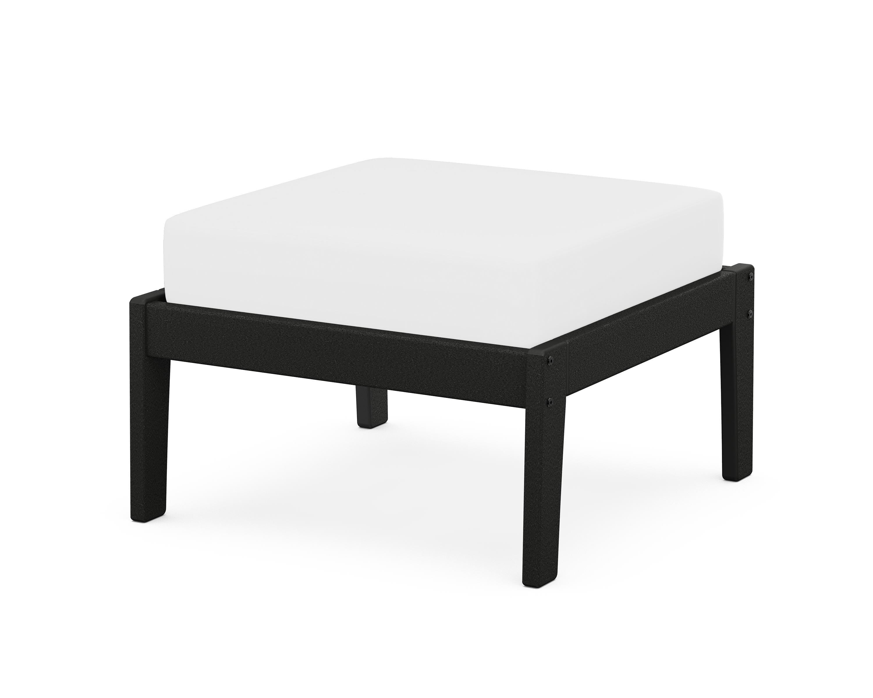 Unbranded Deep Seating Ottoman in Black / Natural