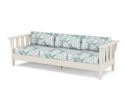 Martha Stewart by POLYWOOD® Acadia Deep Seating Sofa in Sand / Leaf Glacier Spa