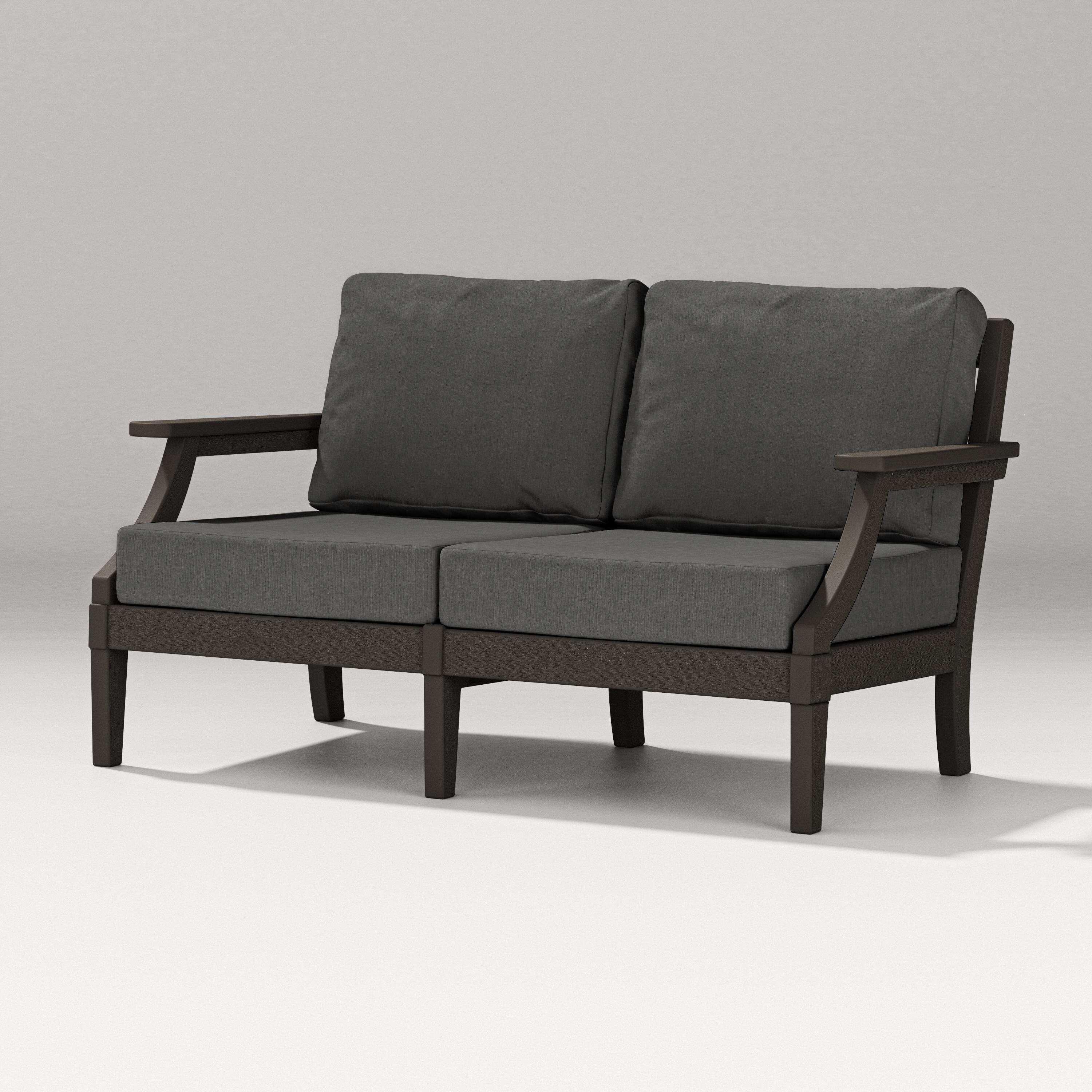 PW Designer Series Estate Loveseat in Vintage Coffee / Spectrum Carbon