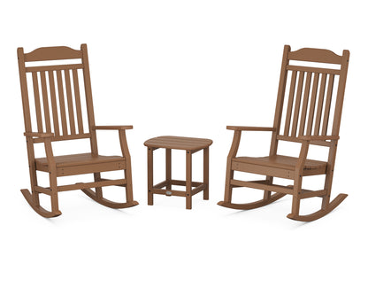Country Living Cottage Rocking Chair 3-Piece Set in Teak