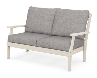 POLYWOOD® Braxton Deep Seating Loveseat in Sand / Grey Mist