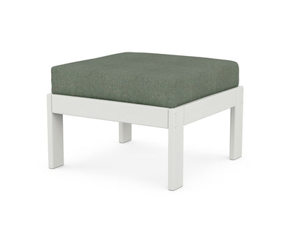 POLYWOOD® Vineyard Modular Ottoman in Vintage White / Cast Sage