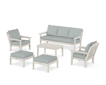 Country Living Cottage 6-Piece Lounge Sofa Set in Sand / Spa