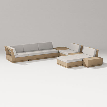 PW Designer Series Elevate 9-Piece Conversation Sectional in Vintage Sahara / Cast Ash