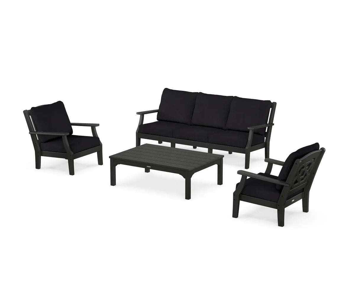 Chinoiserie 4-Piece Deep Seating Set with Sofa