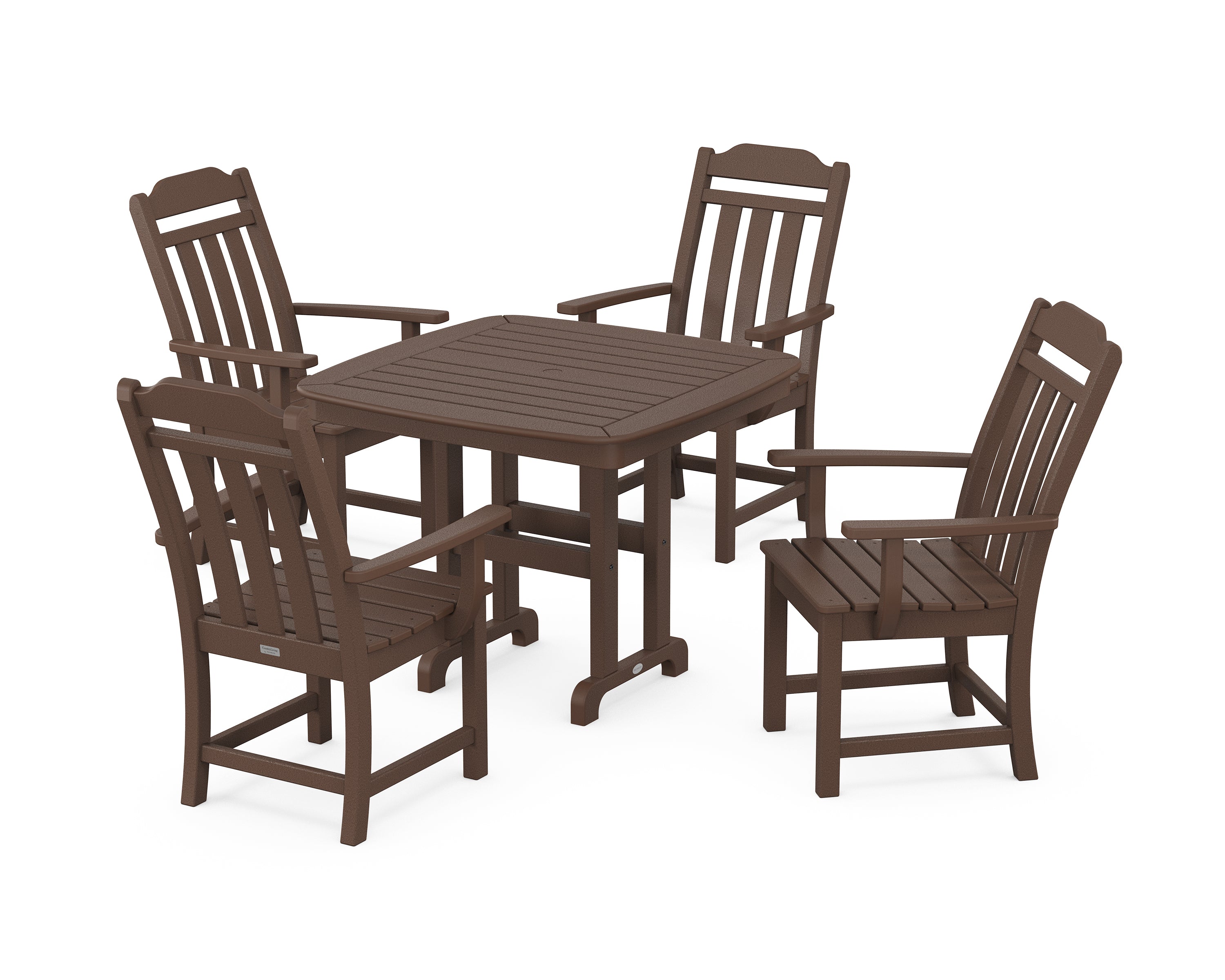 Country Living Cottage 5-Piece Dining Set in Mahogany