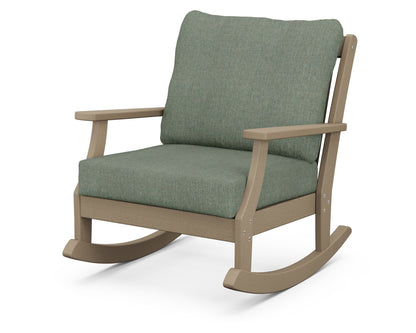 POLYWOOD® Braxton Deep Seating Rocking Chair in Vintage Sahara / Cast Sage