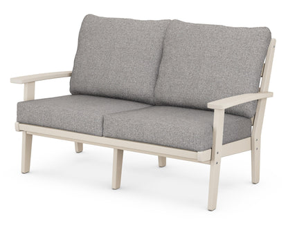 POLYWOOD® Grant Park Deep Seating Loveseat in Sand / Grey Mist