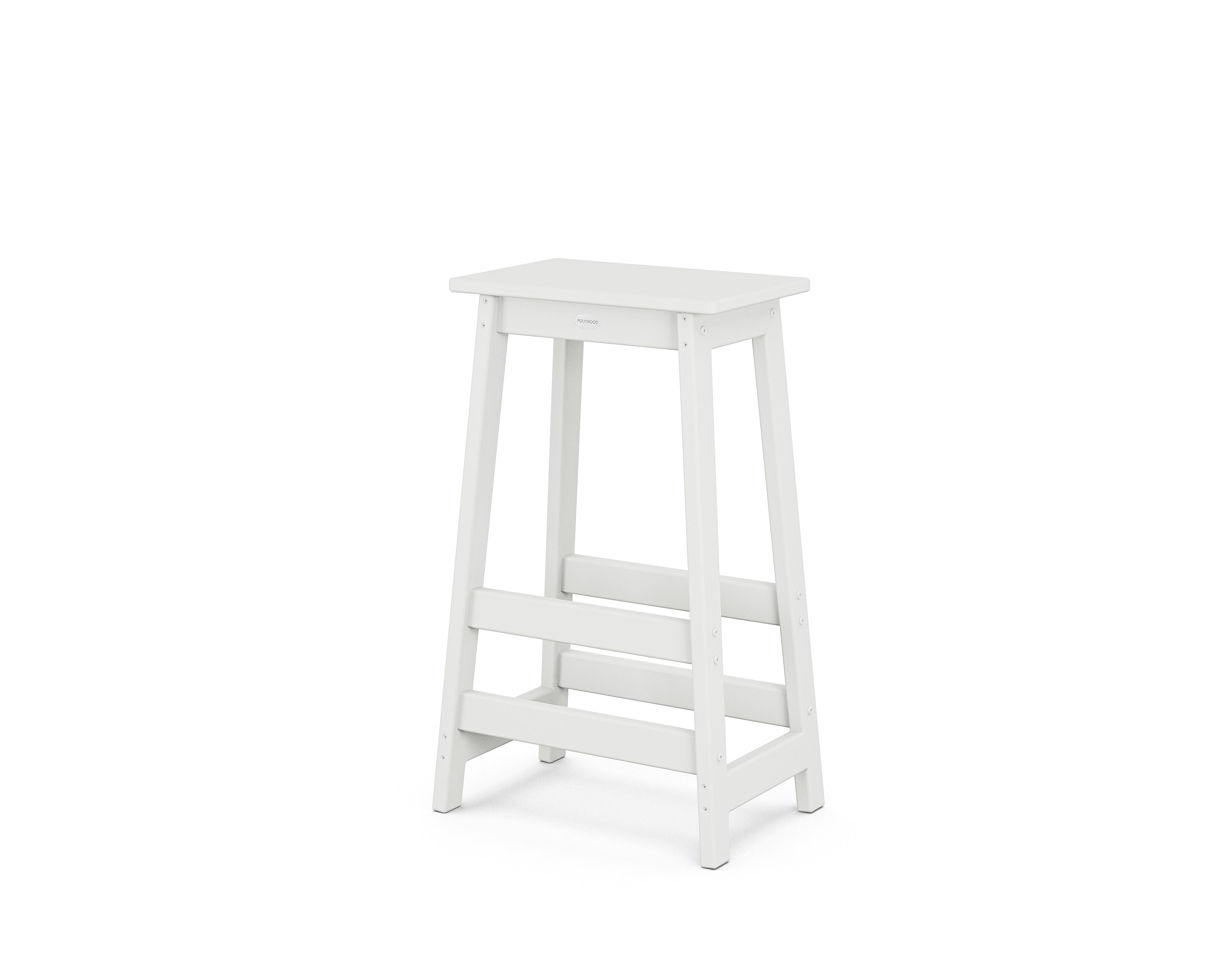 POLYWOOD® Modern Studio Bar Stool in White