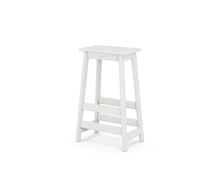 POLYWOOD® Modern Studio Bar Stool in White