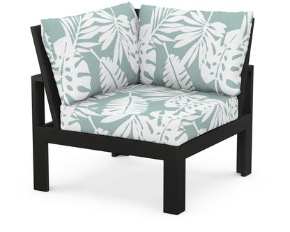 Unbranded Modular Corner Chair in Black / Leaf Glacier Spa