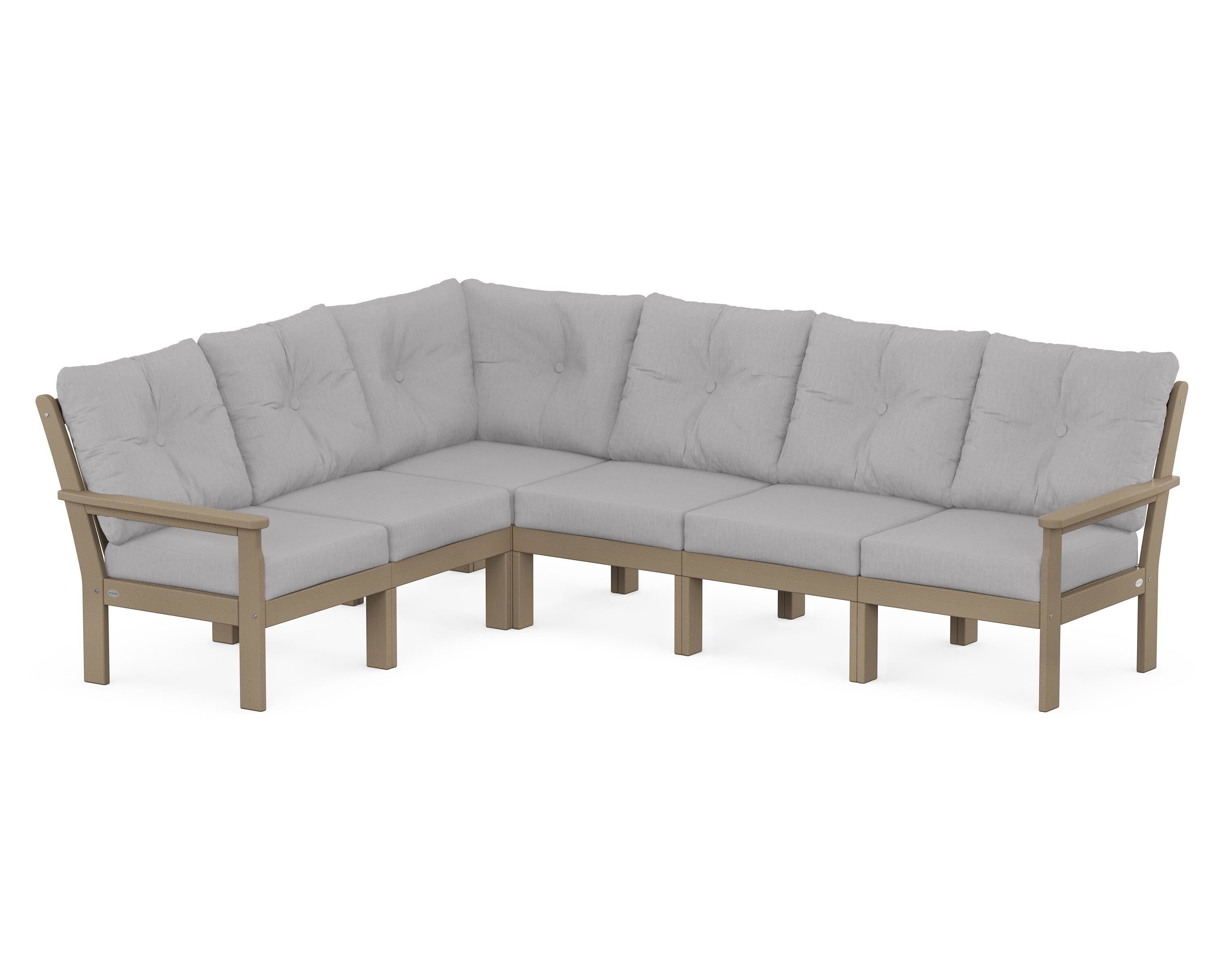 POLYWOOD® Vineyard 6-Piece Sectional in Vintage Sahara / Granite