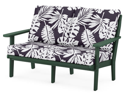 POLYWOOD® Lakeside Deep Seating Loveseat in Green / Leaf Navy