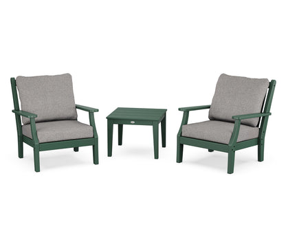 Country Living Wovendale 3-Piece Deep Seating Set in Green / Grey Mist
