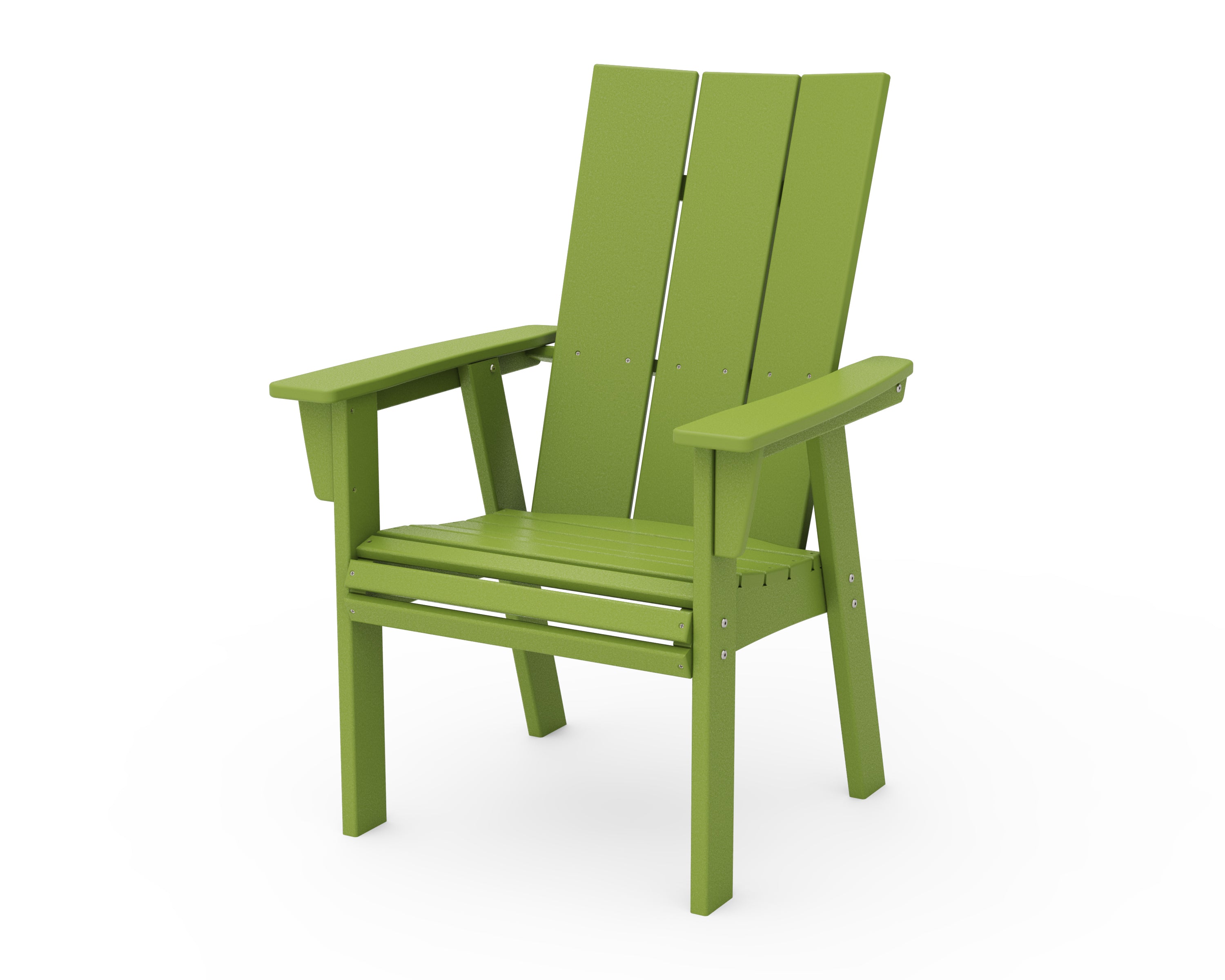 POLYWOOD® Modern Curveback Adirondack Dining Chair in Lime