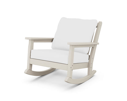 POLYWOOD® Chippendale Deep Seating Rocking Chair in Sand / Natural