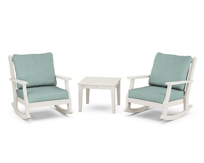 Country Living Wovendale 3-Piece Deep Seating Rocker Set in Sand / Glacier Spa