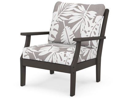 POLYWOOD® Braxton Deep Seating Chair in Vintage Coffee / Leaf Grey Mist