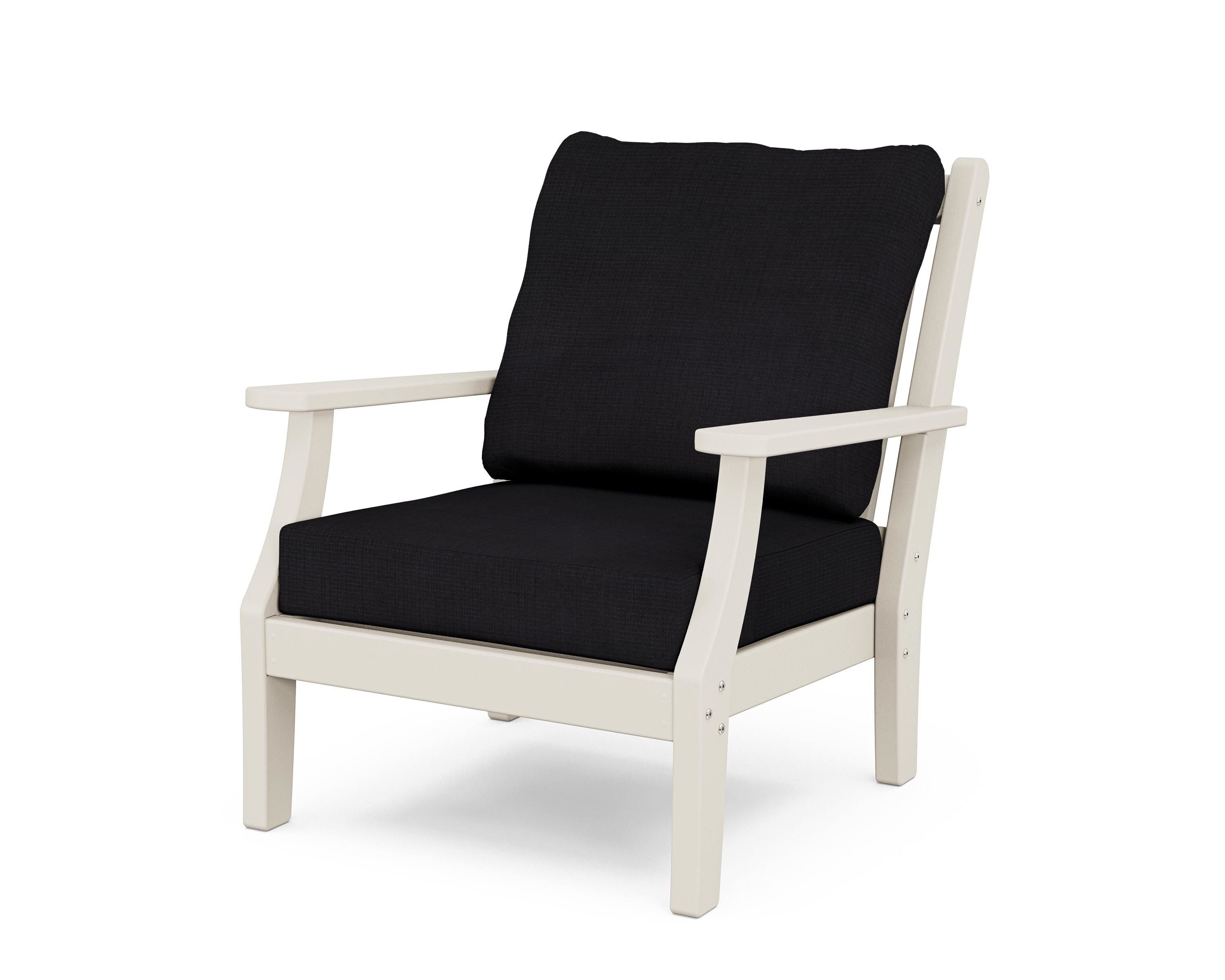 Country Living Wovendale Deep Seating Chair in Sand / Midnight Linen
