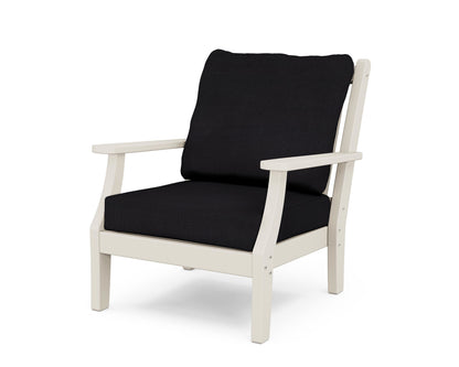 Country Living Wovendale Deep Seating Chair in Sand / Midnight Linen