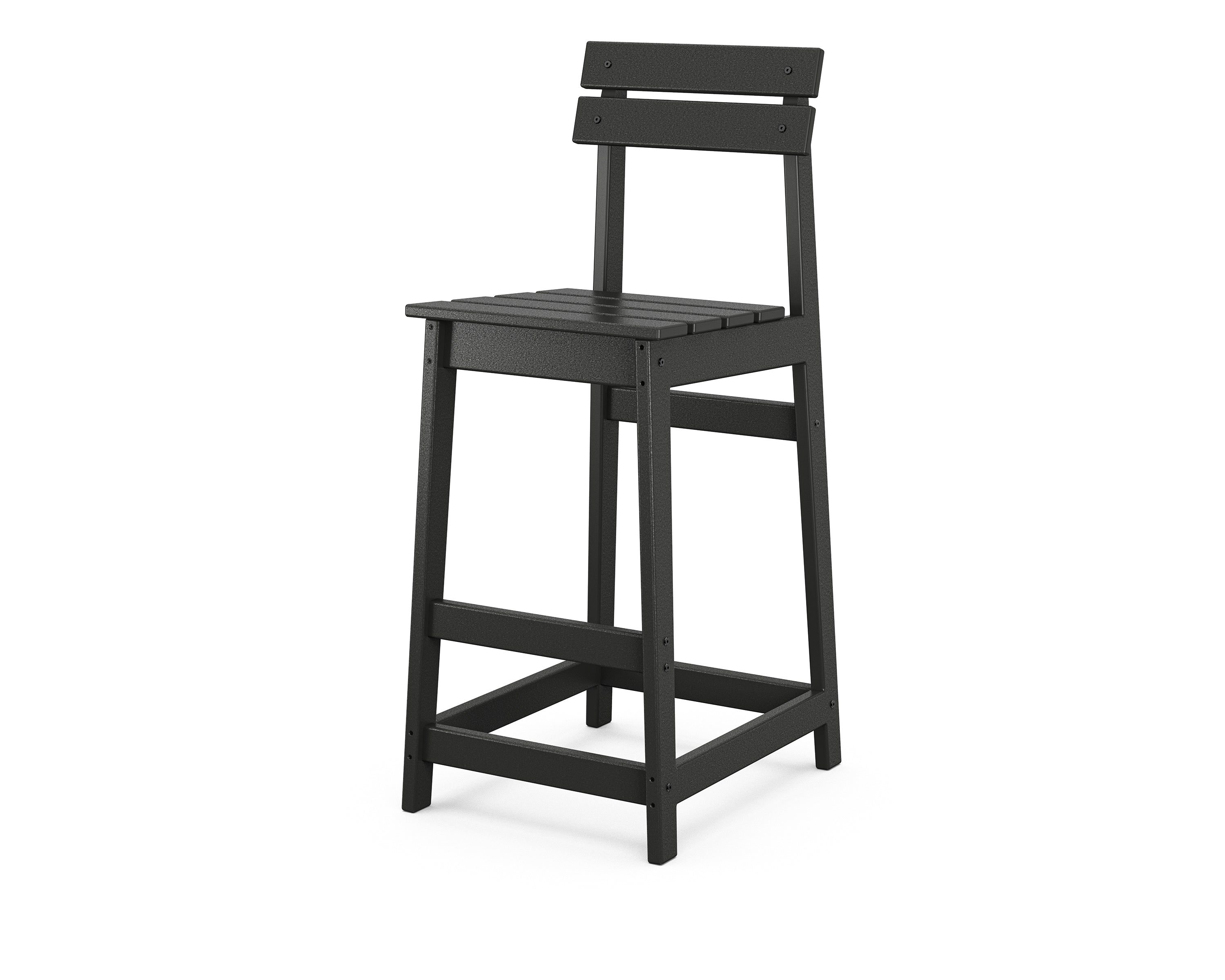 POLYWOOD® Modern Studio Plaza Bar Chair in Black