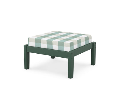 Unbranded Deep Seating Ottoman in Green / Buffalo Plaid Glacier Spa
