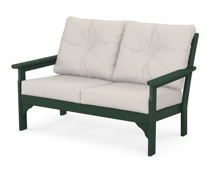 POLYWOOD® Vineyard Deep Seating Loveseat in Green / Cast Ash